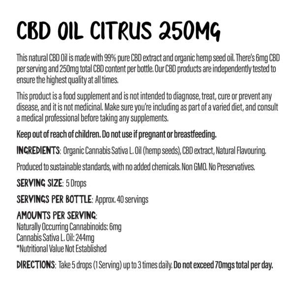 250mg Citrus CBD Oil